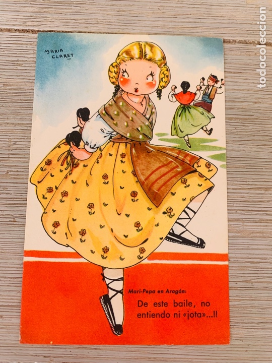 Postkarten: ANTIGUA POSTAL DE MARI PEPA MENDOZA - ILUSTRACIONES MARIA CLARET - MARI-PEPA EN ARAGON