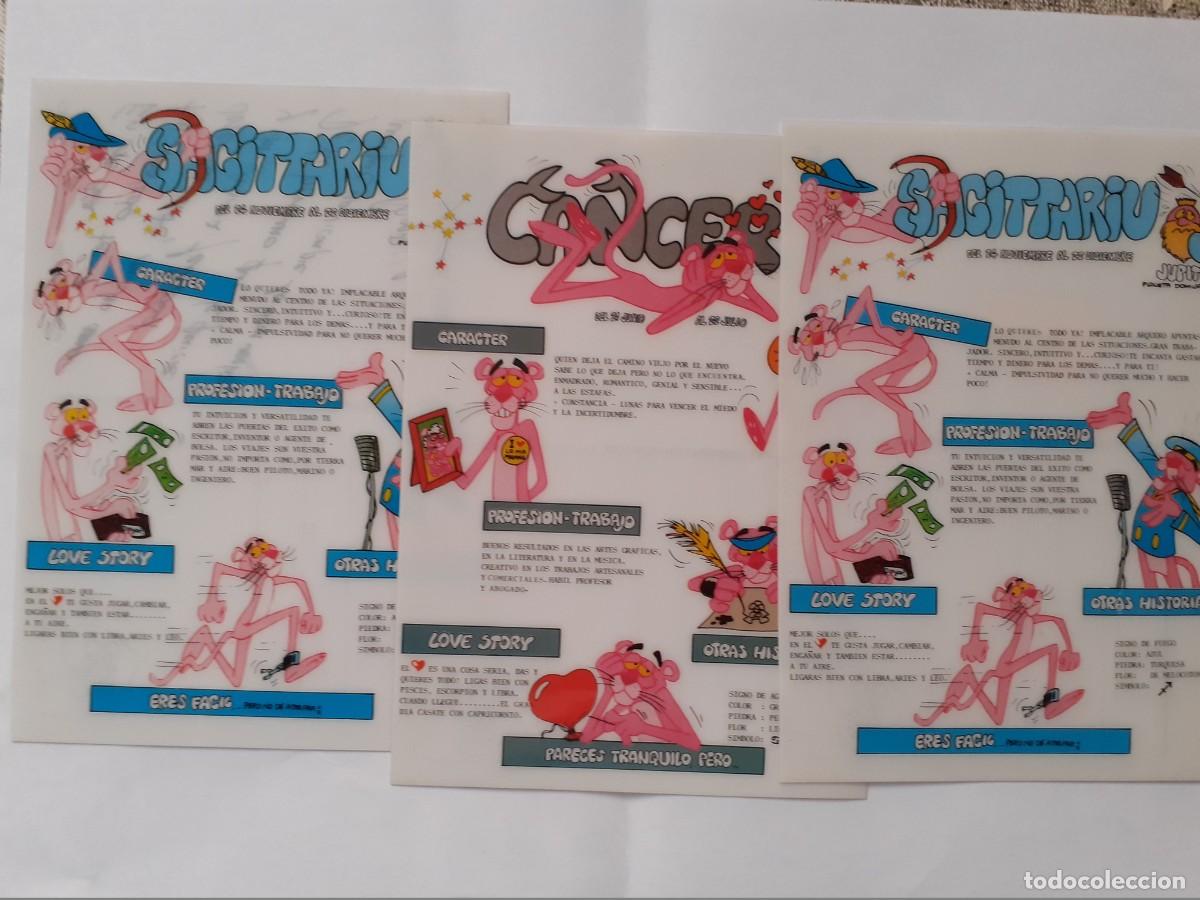 Cartoline: 3 POSTALES PLASTICO - SAGITARIO Y C&Aacute;NCER HOR&Oacute;SCOPO DE LOS SIGNOS DEL ZODIACO