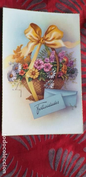 Postkarten: FELICIDADES-V12-135X85mm-POSTAL-FLORES-FELICIDADES.