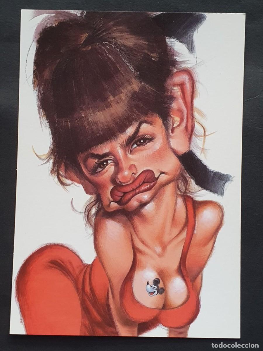Postais: Caricatura &rdquo;PEN&Eacute;LOPE CRUZ&rdquo; By Joan Vizcarra - Card Postal 10,5x15