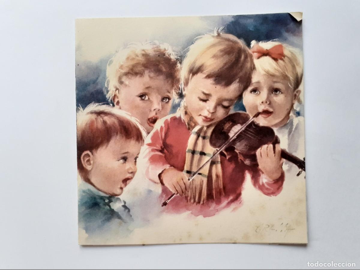Postales: POSTAL - UN NI&Ntilde;O TOCA EL VIOL&Iacute;N - 1959 - ILUSTRADA FUBI - ESCRITA