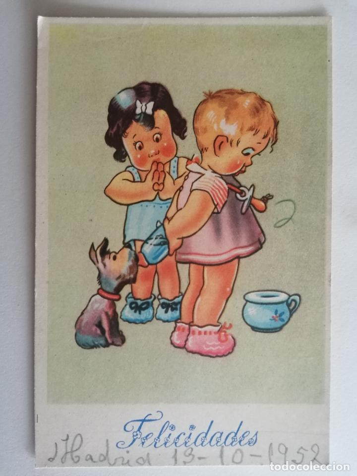 Postcards: POSTAL INFANTIL, EDICIONES V HJH, N&ordm; H 8, SERIE 509/A, ESCRITA 1952