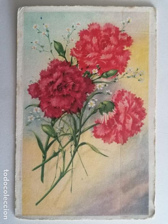 Postcards: POSTAL INFANTIL, CLAVELES, EDICIONES COLON, SERIE 165/7, ESCRITA 1950