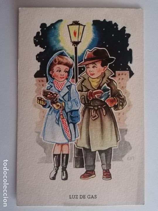 Postales: POSTAL INFANTIL, LUZ DE GAS, EDICIONES CMB, SERIE N&ordm; 99, ESCRITA A&Ntilde;OS 50