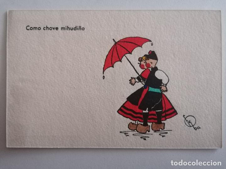 Postkarten: POSTAL INFANTIL, COMO CHOVE MIHUDI&Ntilde;O, DIBUJO FEBA, ESCRITA A&Ntilde;O 1946