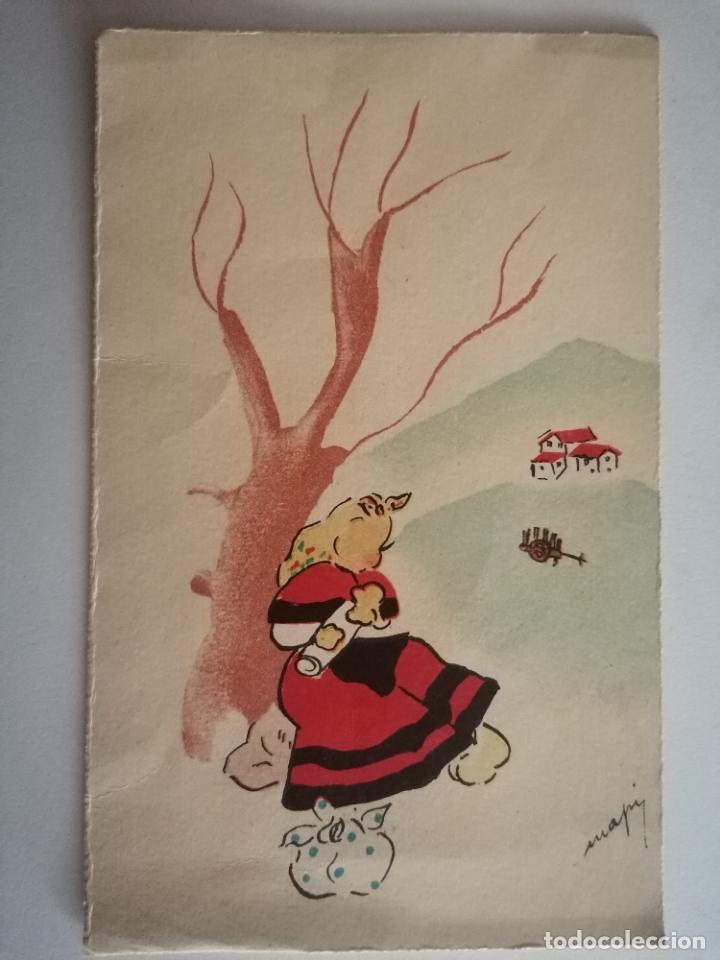 Postkarten: POSTAL INFANTIL, DIBUJO MAPI, ESCRITA A&Ntilde;O 1950