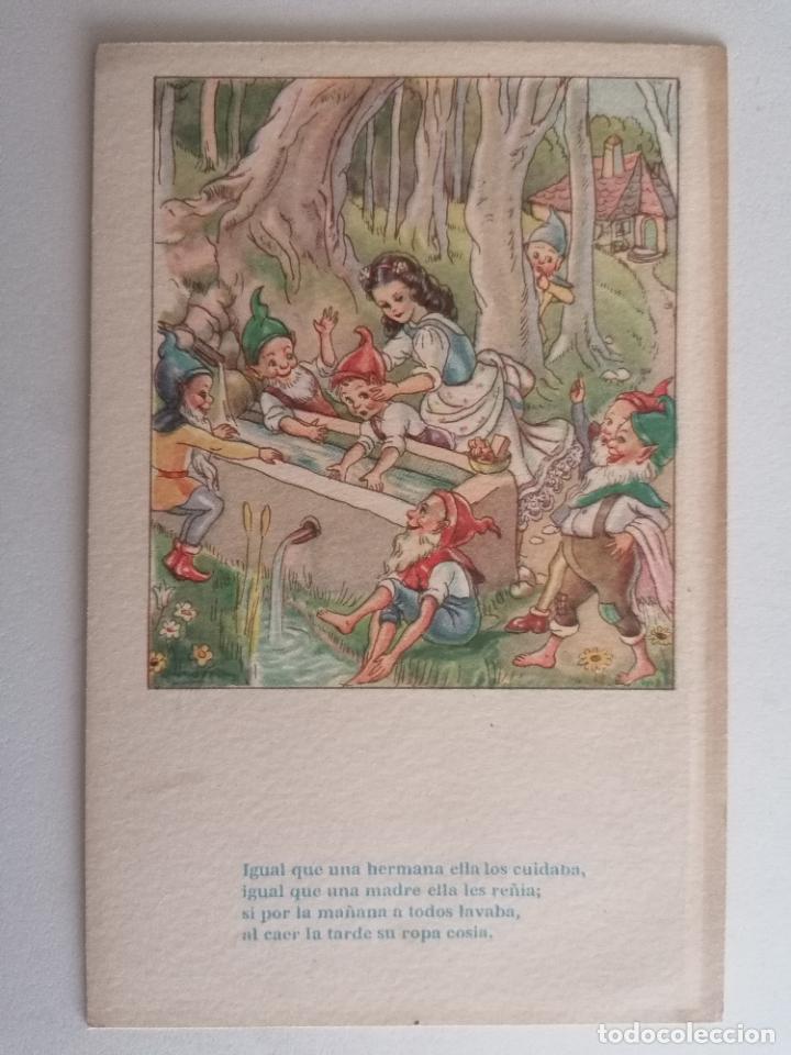 Postais: POSTAL INFANTIL, EDICIONES DE ARTE IKON, BLANCA NIEVES Y LOS SIETE ENANITOS, ESCRITA A&Ntilde;O 1943