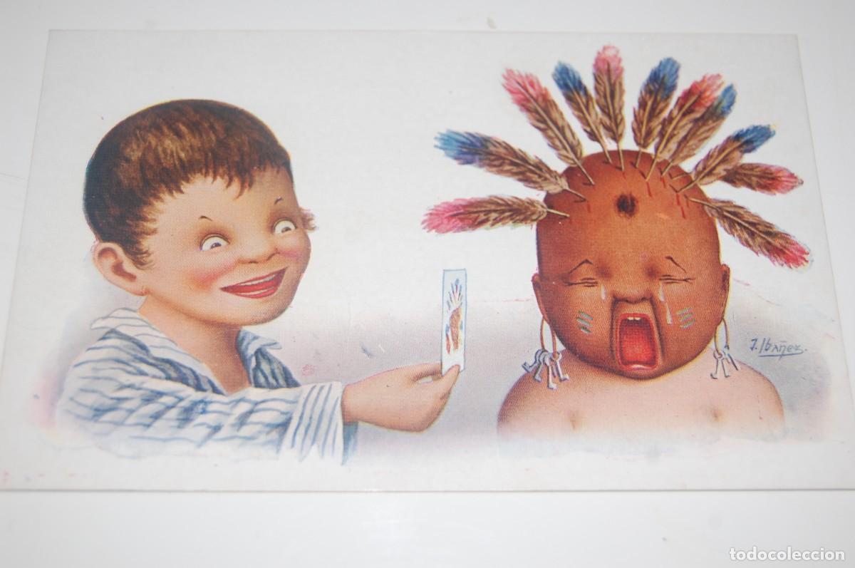 Cartes Postales: TARJETA POSTAL ILUSTRADA POR J. IBA&Ntilde;EZ - NI&Ntilde;O INDIO- EDICIONES VICTORIA - VER FOTOS