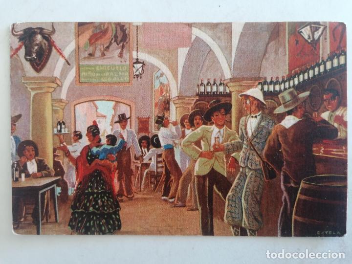 Postcards: POSTAL TABERNA TIPICA ESPA&Ntilde;OLA, N&ordm; 8, ESCRITA A&Ntilde;O 1949
