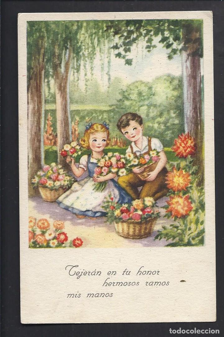 Postkarten: Postal infantil. Dibujo. Escrita