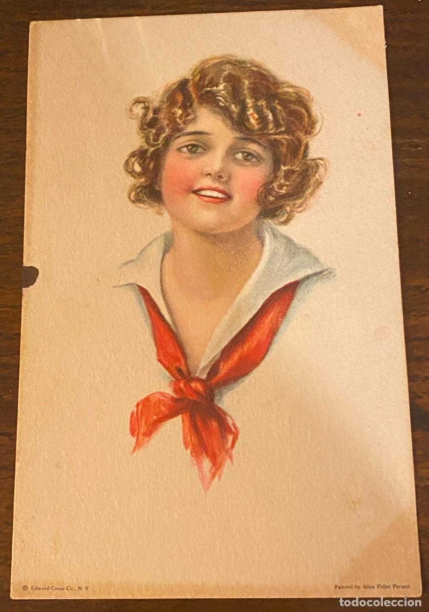 Cartoline: POSTAL ILUSTRADA POR ALICE FIDLER PERSON. AMERICAN GIRL N&ordm; 107 (EDWARD GROSS, 1917). ESCRITA.EN 1925
