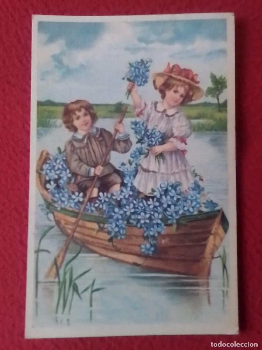 Postais: POSTAL POST CARD CARTE POSTALE J&Oacute;VENES REMANDO EN BARCA CON VESTIDOS DE &Eacute;POCA BOAT SHIP POSTKARTE...