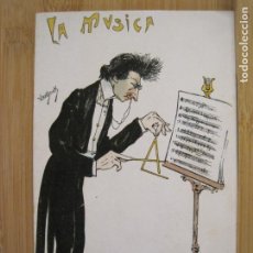 Postales: LA MUSICA-ILUSTRADA POR VANDOCK-REVERSO SIN DIVIDIR-POSTAL ANTIGUA-(100.217). Lote 393866689