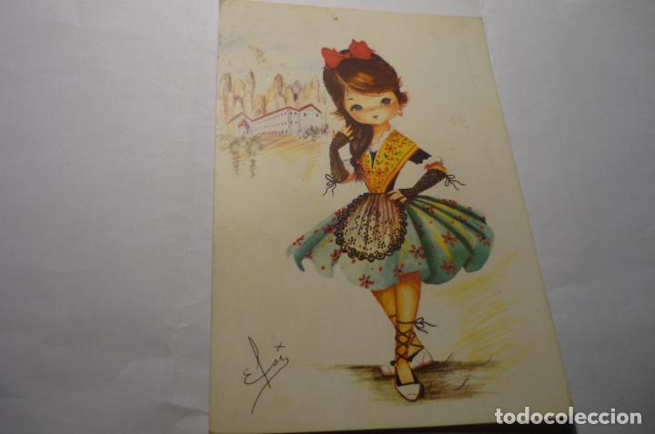 Postales: POSTAL DIBUJO TRAJES REGIONALES CATALU&Ntilde;A- CM