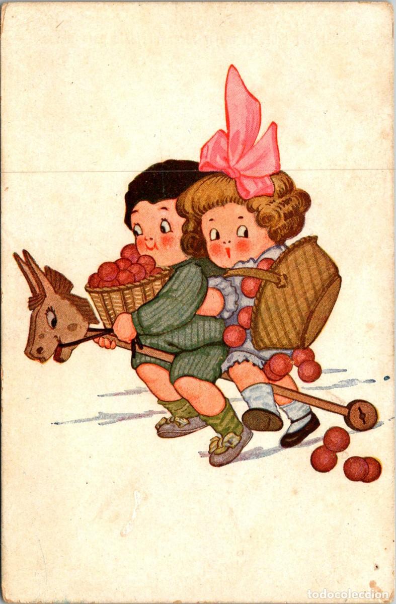 Postales: Sin t&iacute;tulo -Ilustraci&oacute;n no firmada- Pub. Soluci&oacute;n Giol-El mejor reconstituyente para ni&ntilde;os -136x88mm