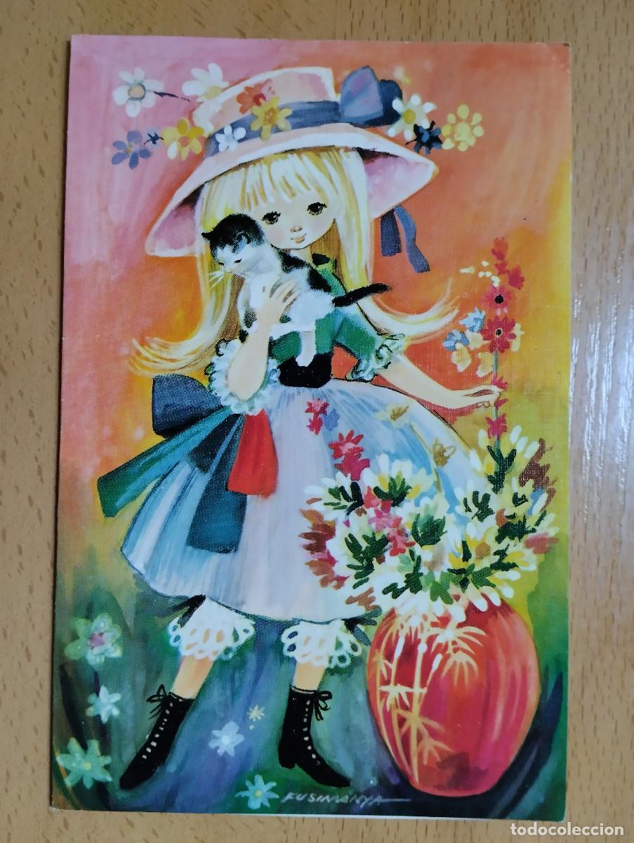 Postkarten: FUSIMANYA - NI&Ntilde;A Y GATO - CIRO-