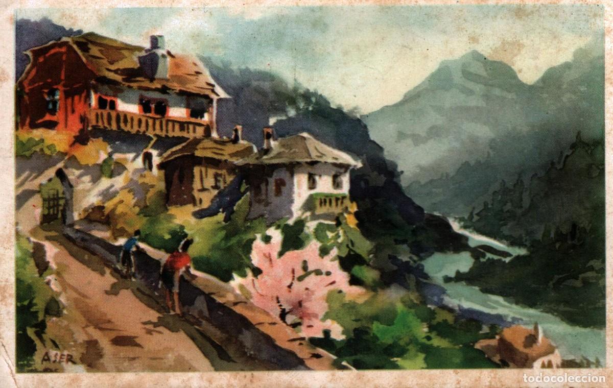 Postales: postal escrita 1956 bonito pueblo