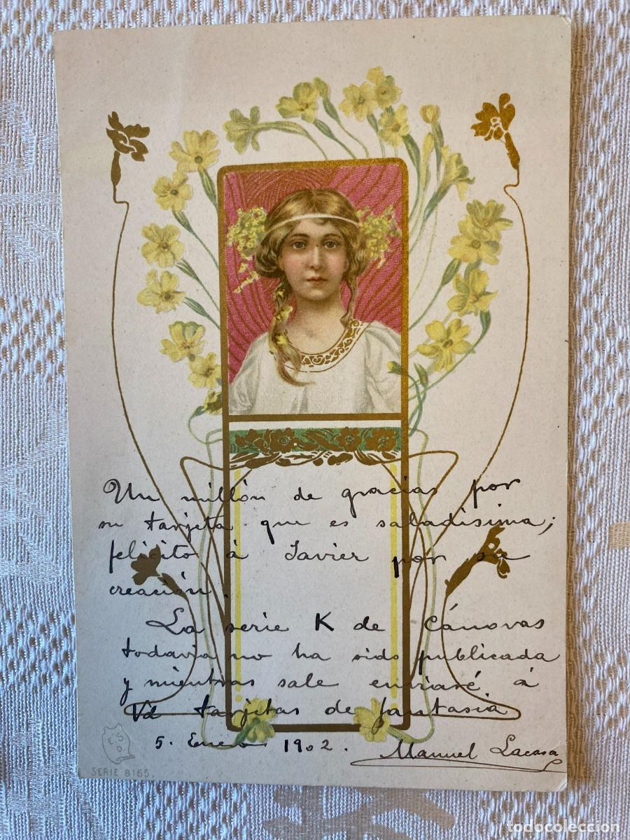 Postales: POSTAL ILUSTRADA, MODERNISTA, ART DECO, CIRCULADA EN 1902.