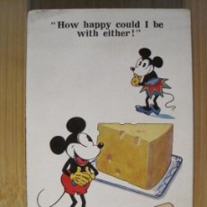 Postales: DISNEY-MICKEY MOUSE-HOW HAPPY COULD I BE WITH EITHER-POSTAL ANTIGUA-(102.728)