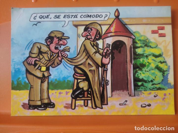 Postales: MILI ILUSTRACION POSTAL ED VIKINGO 1975 SC MANCHADO DORSO N&ordm; 2154/1 SOLDADOS GARITA