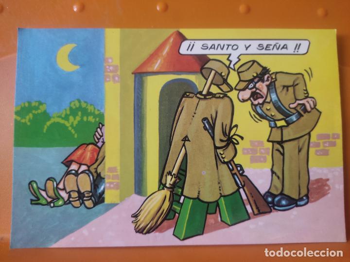Postales: MILI ILUSTRACION POSTAL ED VIKINGO 1975 SC MANCHADO DORSO N&ordm; 2155/2 SOLDADOS GARITA