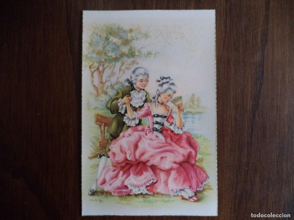 Postales: Postal dibujada parejita .Dibujo m.r.g