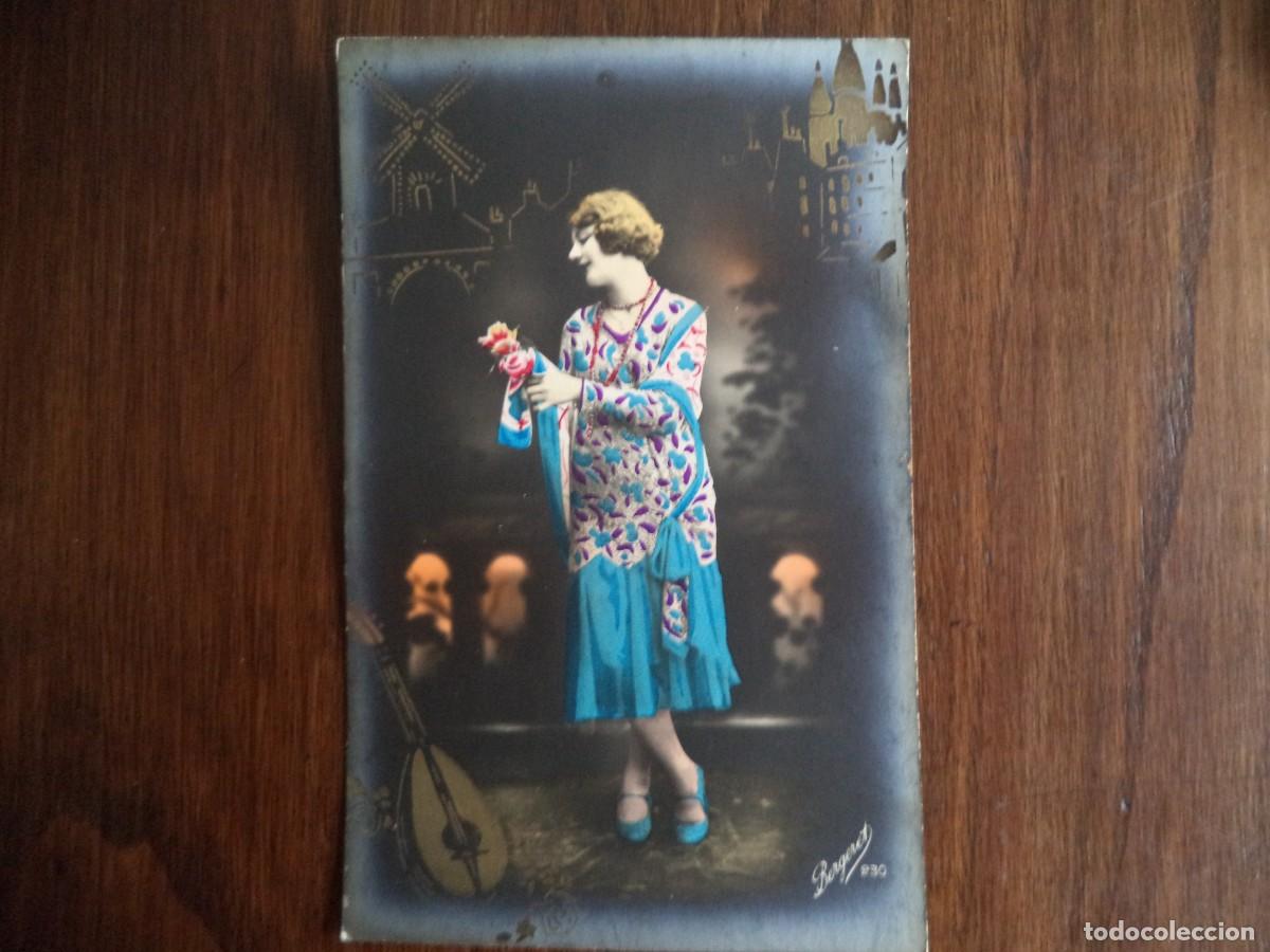 Postales: Postal dibujada joven artista. A&ntilde;o 1900