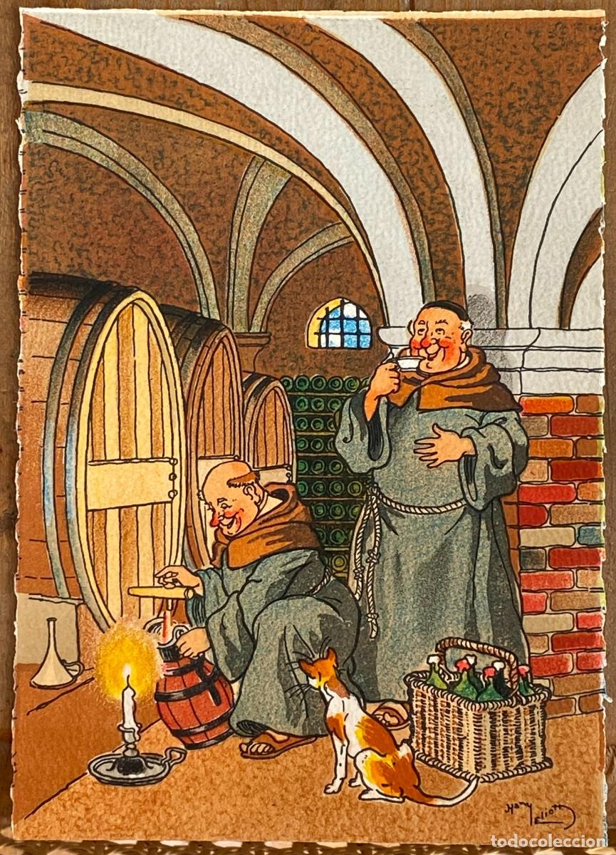 Postkarten: POSTAL DE VINO, ILUSTRADOR HARRY ELIOTT MOINES (1882-1959), NO CIRCULADA.