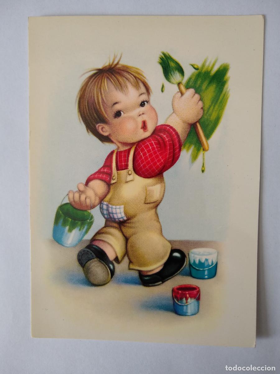 Cartes Postales: Postal ni&ntilde;o pintor Ed. El Velero 13387/A