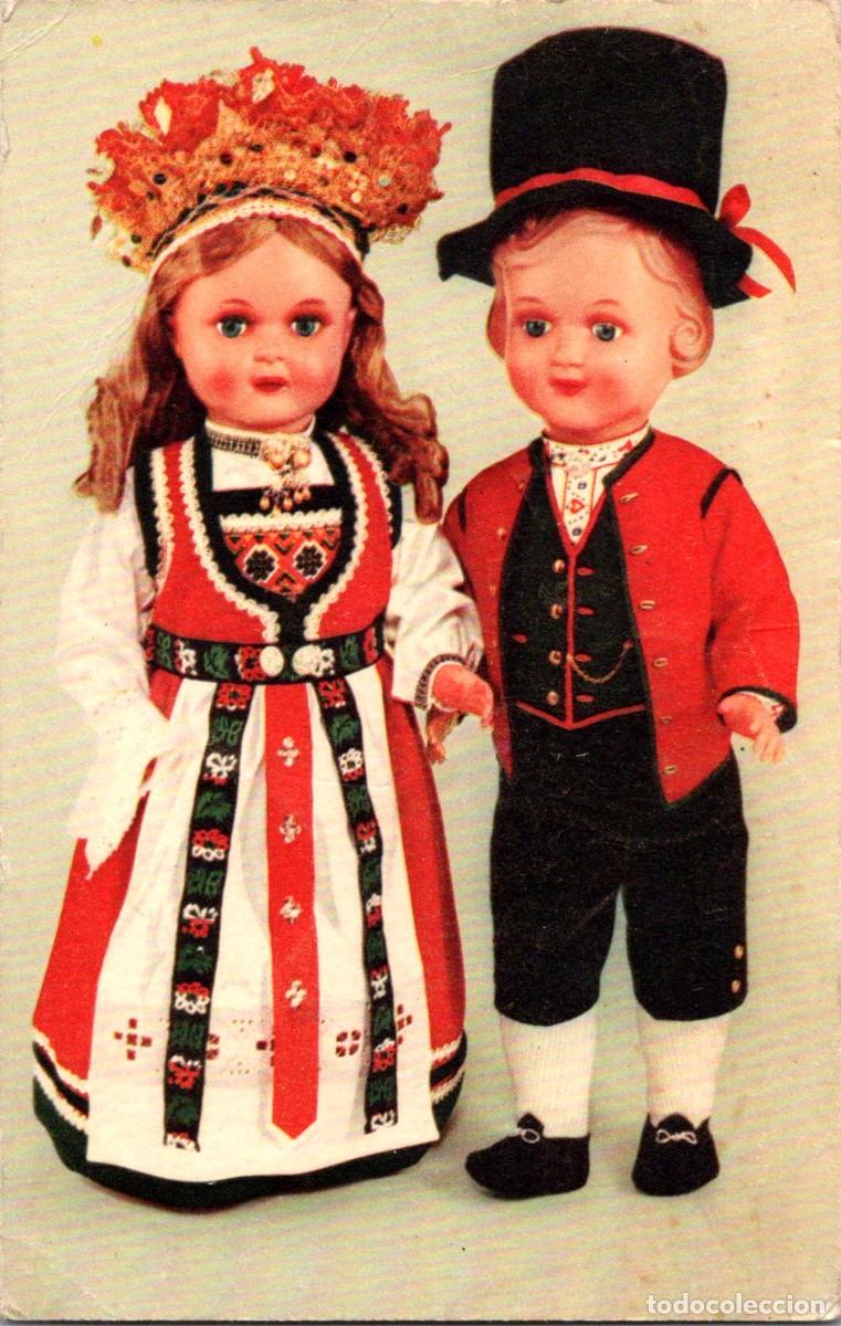 Postcards: Norway - Bridal Costumes from Hardanger - Ed. Mittet Doll Cards n&ordm; 999D -140x90mm
