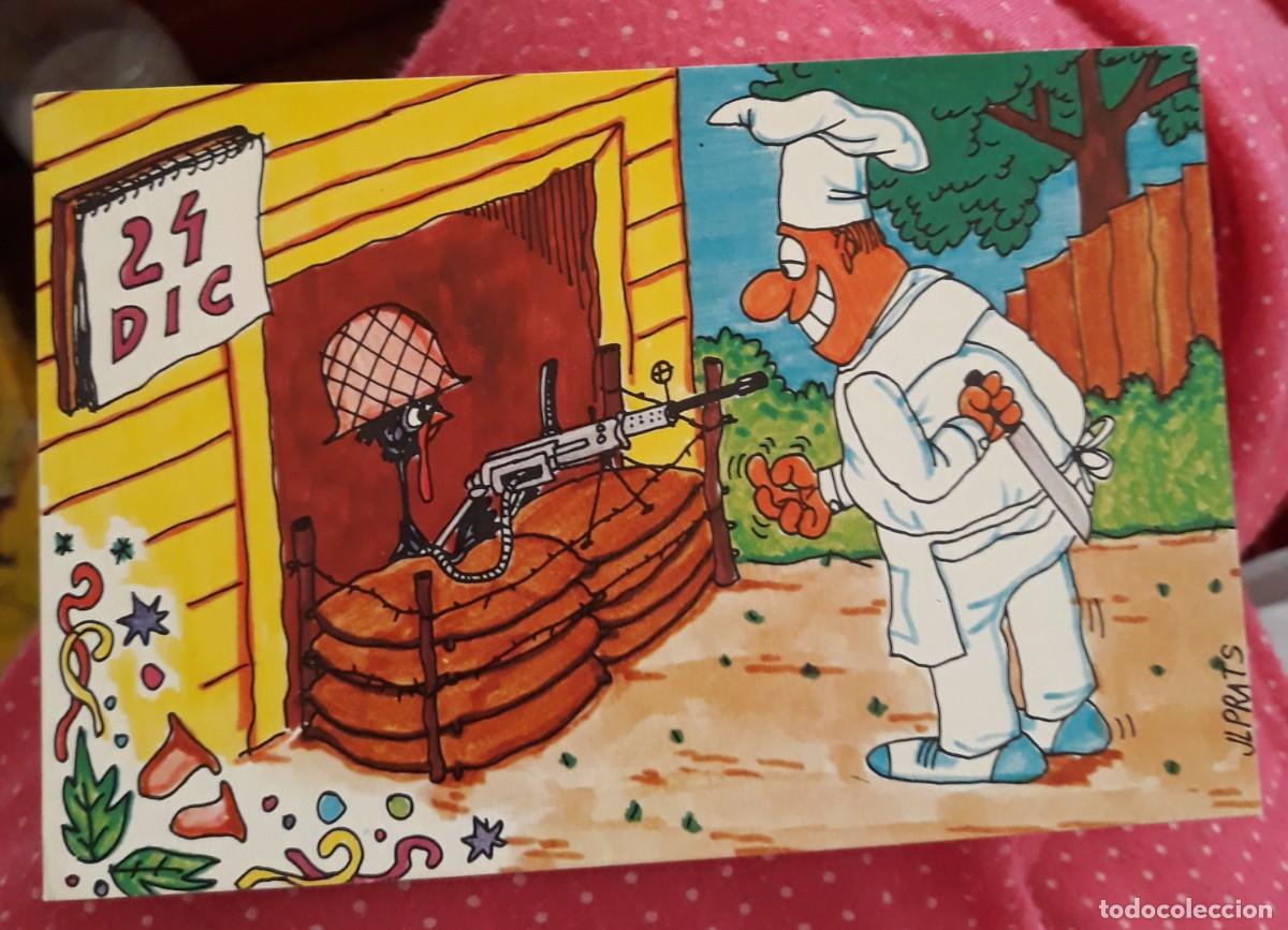 Cartoline: -83862 POSTAL DIBUJO HUMOR COCINERO, ILUSTRADO POR J L PRATS, MODELO 7, NAVIDAD, 1981