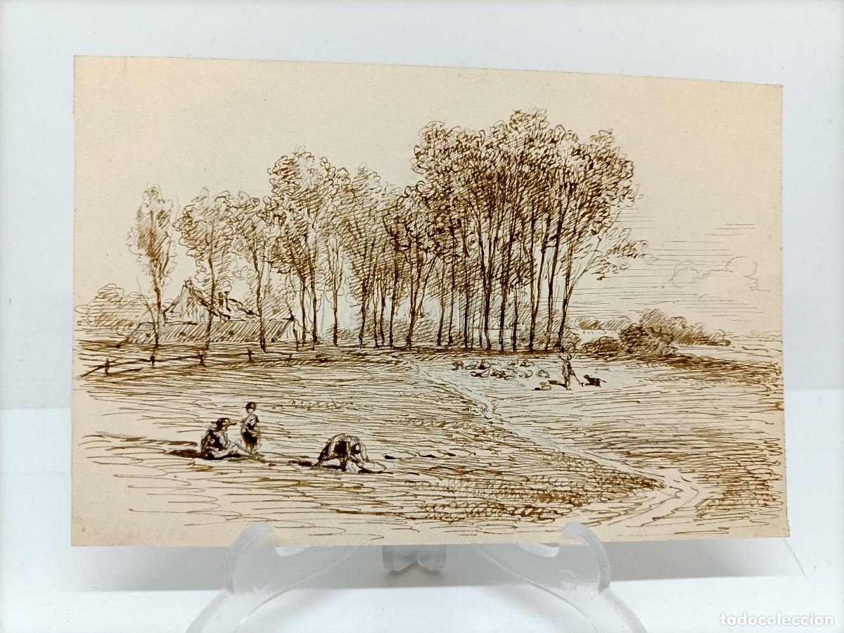 Postcards: Dibujo, tinta china del XIX.