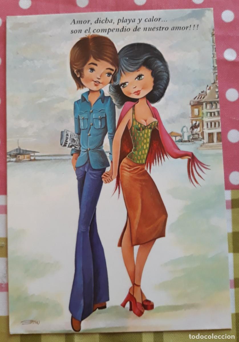 Postais: -83924 POSTAL DIBUJO NI&Ntilde;OS ENAMORADOS, ILUSTRACION STON, C Y Z N&ordm; 7725/27-D