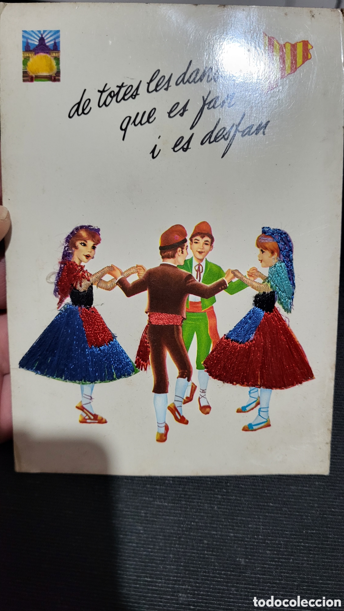 Cartoline: Tarjeta Postal bordado en hilo Catalunya