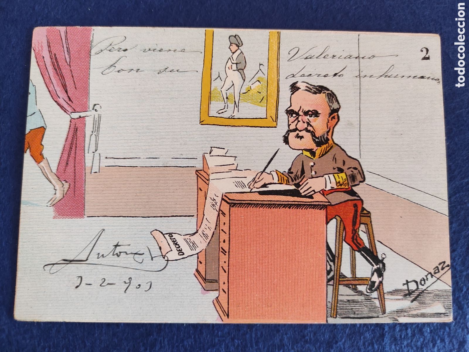 Postales: POSTAL HUMOR&Iacute;STICA. ILUSTRADOR DONAZ.