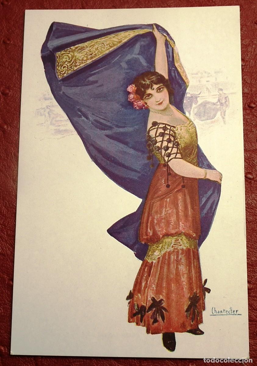 Postales: POSTAL TIPO MUJER TORERA - ILUSTRADOR CHANTECLER. N&Uacute;M. 862 . EDICIONES VICTORIA N. COLL