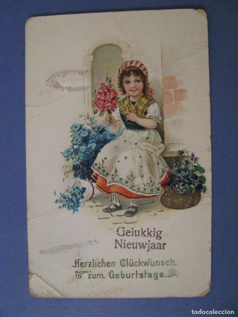 Postais: POSTAL DIBUJO. FELICIDADES. CIRCULADA PAISES BAJOS. 1916.