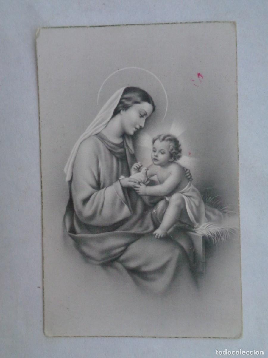 Postais: PRECIOSA POSTAL CON DIBUJO DE LA VIRGEN Y EL NI&Ntilde;O JESUS . A&Ntilde;OS 40