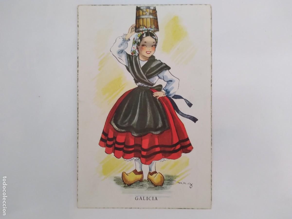 Postcards: ANTIGUA TARJETA POSTAL GALICIA TRAJES TIPICOS RV 1491