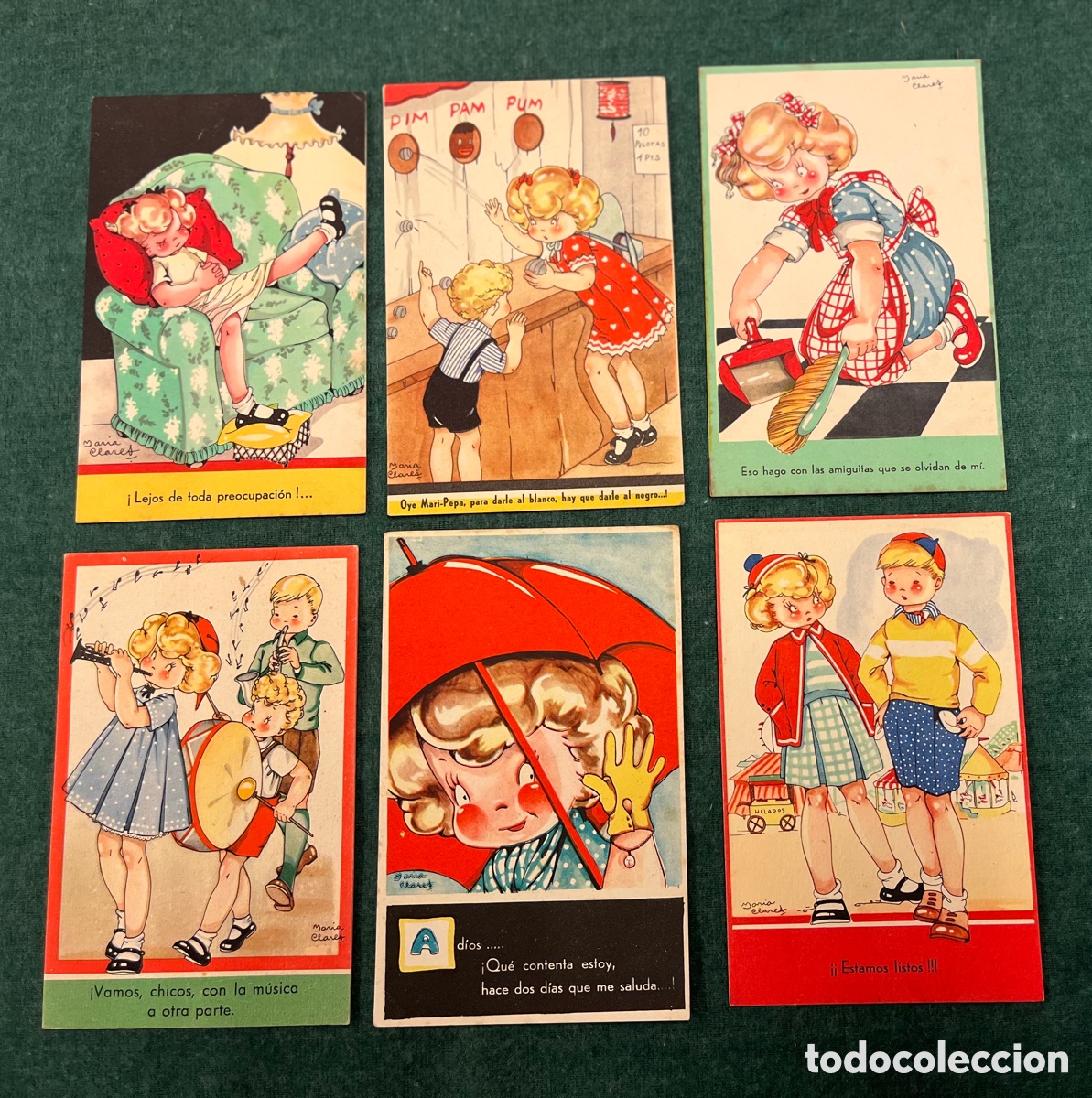 Postales: 6 postales colecci&oacute;n MARI PEPA