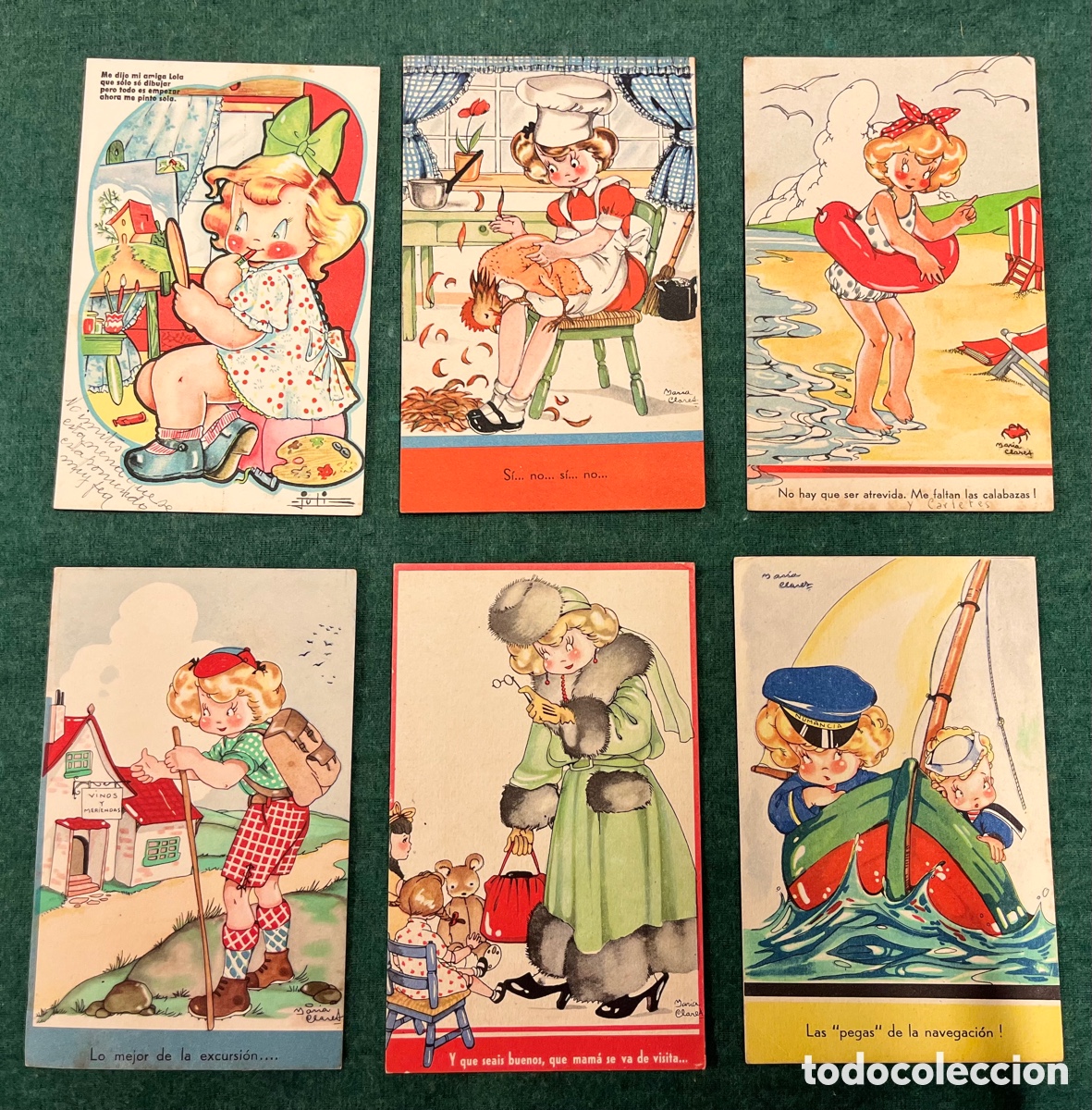 Postales: 6 postales colecci&oacute;n de MARI PEPA