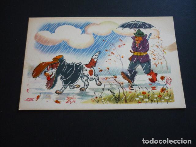 Cartoline: CAZADOR DIA DE LLUVIA POSTAL