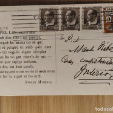 Postales: POSTAL MANUSCRITA Y EDITADA POR APELES MESTRES-AÑO 1934-FIRMA ORIGINAL-VER FOTOS-(105.525)