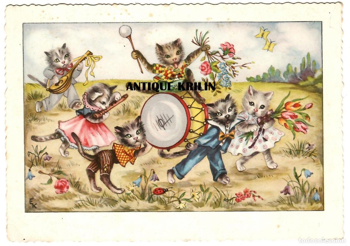 Postais: POSTAL EDICION AFKH / N&ordm; 4186 / ILUSTRA EK SIN CIRCULAR / GATOS