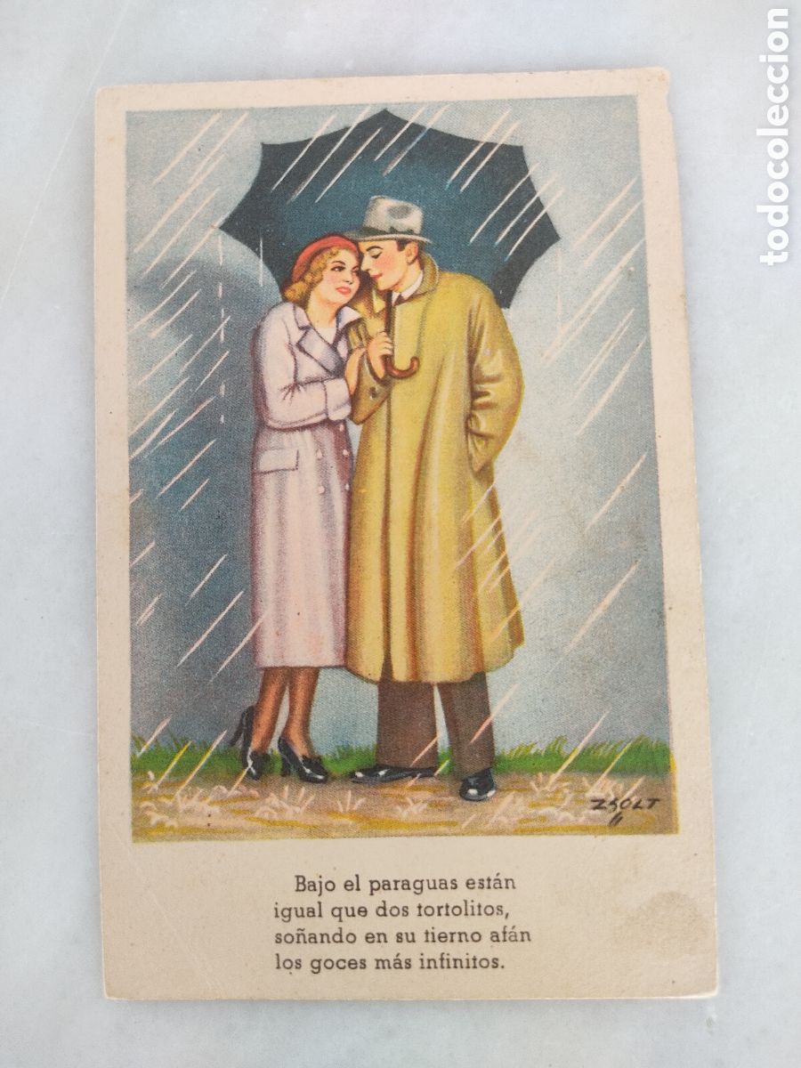Postais: postal cmb parcela enamorados paraguas