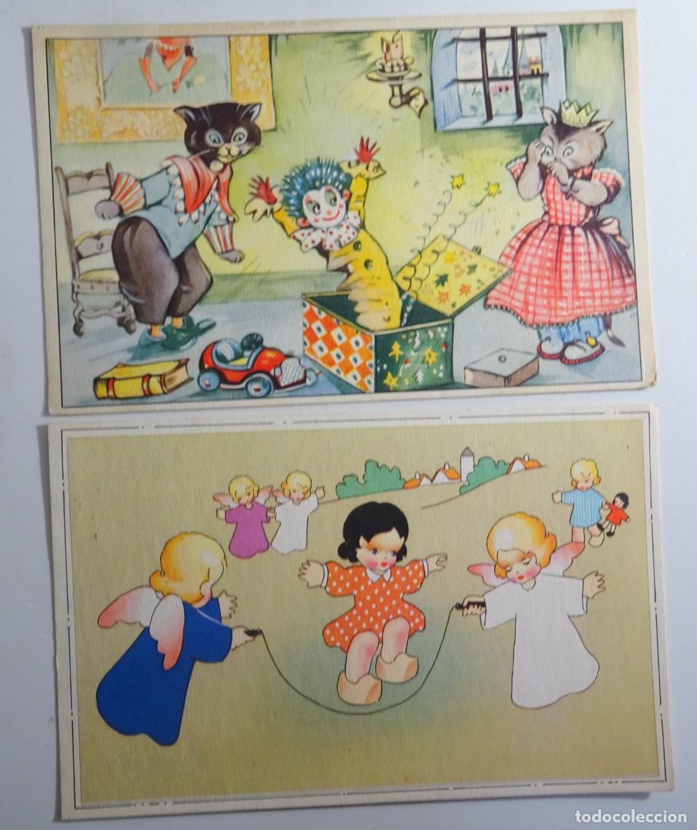 Cartoline: LOTE DE 2 ANTIGUAS POSTALES CPA, ILUSTRACI&Oacute;N , VER FOTOS