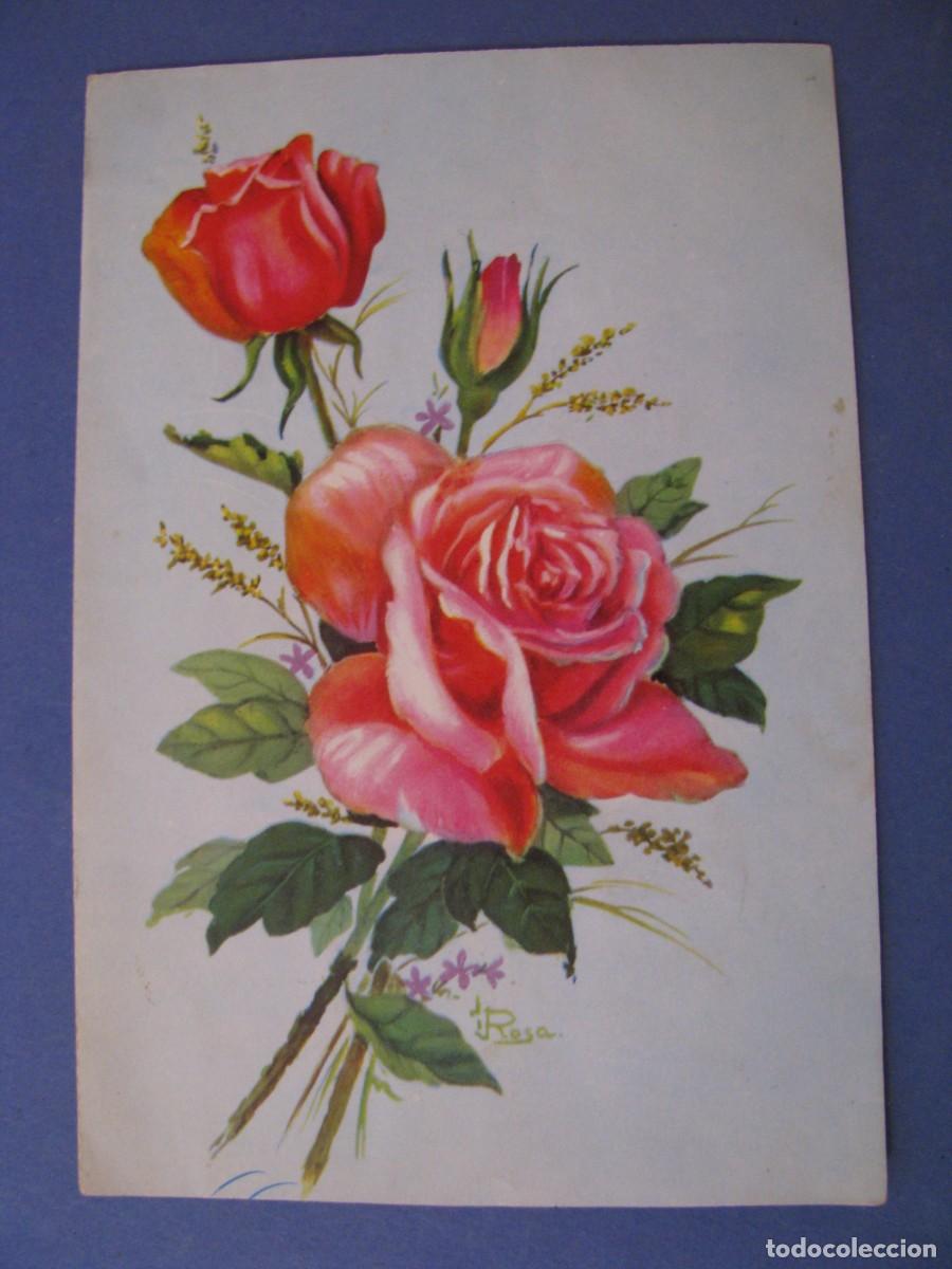Cartoline: POSTAL TROQUELADA DE IL. DI ROSA. C. Y Z. 3502/5-D. 15,5X10,5 CM. ESCRITA.