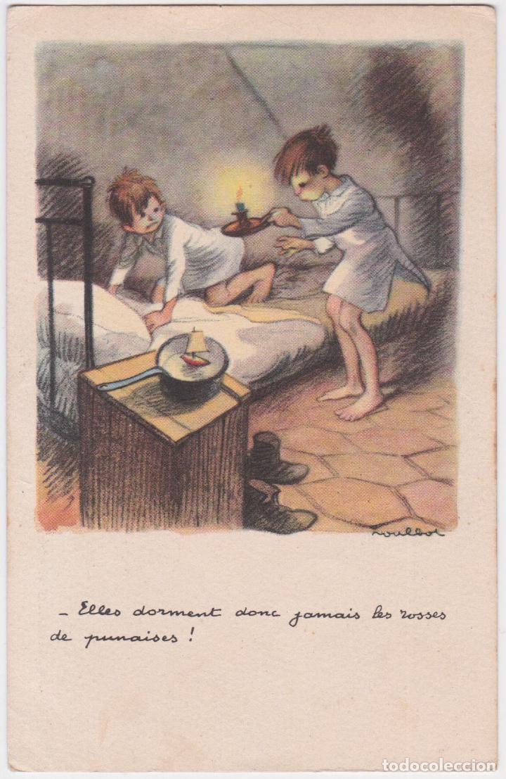 Cartoline: ILUSTRADOR: Poulbot, ELLES DORMENT DONC JAMAIS LES ROSSES DE PUNAISES! - A.RAMPIN - S/C