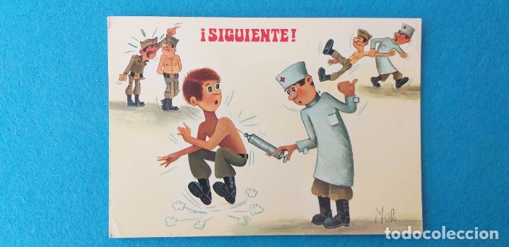 Postais: Postal caricatura de la mili. CyZ. Dedicada.