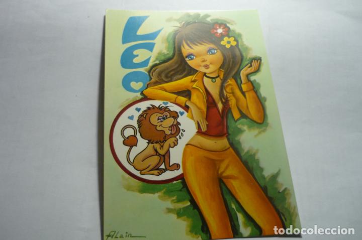 Postais: postal horoscopo leo dibujo alain c y z 7370-31 d